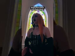 Singing Abracadabra in an empty church 🎶 @LadyGaga #abracadabra #ladygaga #goth #abracadabracover