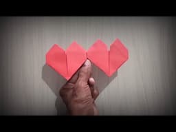 How to Make 3D Origami Valentine Day Craft | Handmade Valentine Day Gift Making | Craft 4 U |#Shorts