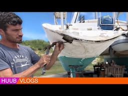 Big Setback in Repair of Hurricane Damaged Catamaran (Rotten Core)