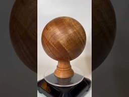 Woodturned maple sphere finished with walnut oil. #woodworking #woodturning #sphere #maker