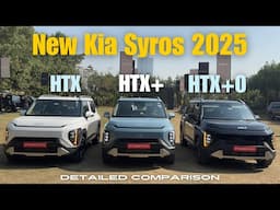 New Kia Syros 2025 🔥 Top 3 Variants compared | HTX vx HTX+ vs HTX+(O) | Which one should you pick?