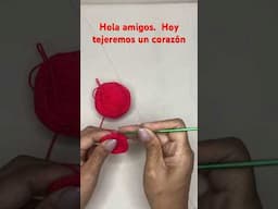 Tejer crochet corazón 3D