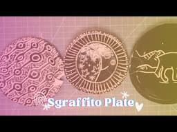 How to make a sgraffito plate | handbuilding | Beginning ceramics