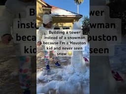 MY SISTERS TOWER IS AS TALL AS HER #snow #snowman #houston #fupシ #funny #real #relateble