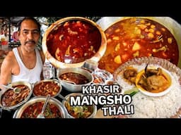 Khasir Mangsho THALI ₹ 110 pais hotel Kolkata Street food India the tweedie family