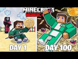 I Survived 100 Days in SQUID GAME in HARDCORE Minecraft