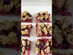 Vegan Berry Breakfast Bars! Refined Sugar Free