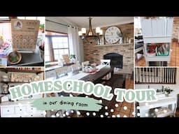 No Homeschool Room?!? NO PROBLEM! || How We Homeschool in our Dining Room || 2025 Homeschool Tour