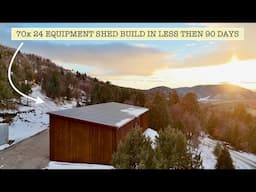 FULL build TIMELAPSE 90 days of work | HUGE 70 x 24 EQUIPMENT SHED