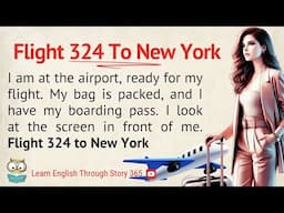 Flight 324 to New York | Learn English Through Story Level 3 | Graded Reader | Improve Your English