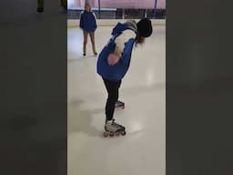 kiley rollerblading on ice