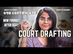 Section 65B certificate: How to draft? New format under BSA? COURT DRAFTING