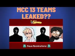 SAPNAP, HBOMB AND PUNZ LEAK THEIR MCC 13 TEAMS!??