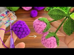 Make MONEY with This SUPER EASY Crochet Raspberry Blackberry Keychain Making.🥰 Sell and gift.