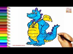 How To Colour Ord Form Dragon Tales Cartoon ! Kids Drawing Book