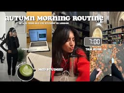 My IDEAL Autumn Morning Routine 🍂 7am run, library, medical school, staying healthy and productive +