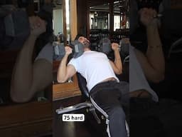 Incline dumbbell press! Full 75 hard video on my channel #75hardchallenge #fitness