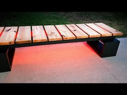 DIY Modern Garden Bench with LED Lights