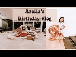 Setting up Azella's Birthday Vlog