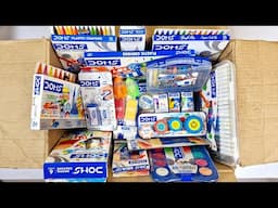 Ultimate doms stationery items - oil pastels, water colour pen, colour pencils, eraser, sharpner etc