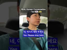 REAL Korean Conversations Explained - Taxi