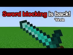 Sword blocking is back in the latest update! Kinda.