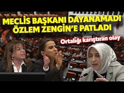 Meclis'te tansiyon fena yükseldi! Meclis başkanı dayanamadı AKP'li Özlem Zengin'e patladı