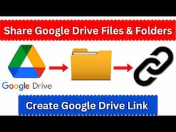 How To Share Google Drive Files And Folders With A Link | How To Create Google Drive Link