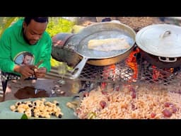 This Is How Jamaican Survived In The Country Side (OUTDOOR COOKING) Ackee & SaltFish With Rice&peas