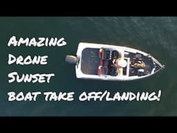 Incredible Sunset Drone Video- Flying a Drone Over Water- Boat Take Off- Greers Ferry Lake Arkansas