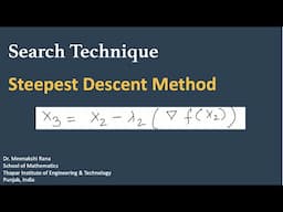 Steepest Descent Method | Search Technique