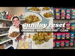 Sunday RESET | Ingredient Prep & Organize with Me | Staying on Track With Weight Loss