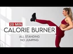 20 MIN CALORIE HIIT BURNER - All Standing - Full Body - Bodyweight only - No Jumping - Home Workout