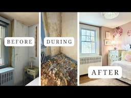 $500 DIY Girl's Bedroom Makeover: AMAZING Transformation with Pink Paint & Peonies!