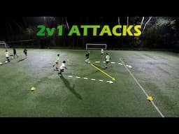 2v1 Waves of Attack Football/Soccer Drill ⚽🌊