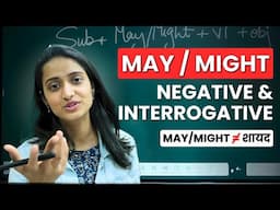 Negative & Interrogative " May / Might " | English classes | English grammar | Spoken English