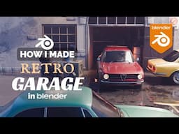 Retro Car Garage in Blender - 3D Modeling Process | Polygon Runway