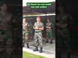 Lt Col MS Dhoni with soldiers