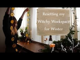 Reset my Witchy Workspace and Altar for Winter with me