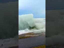 Ice Tsunami Invades Land