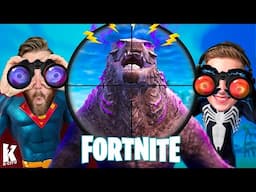 Godzilla Hunting in Fortnite! (Family Fortnite Battle)