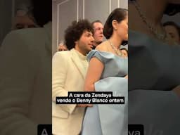 Zendaya ignorou Benny Blanco enquanto ele passava com Selena Gomez? #goldenglobes