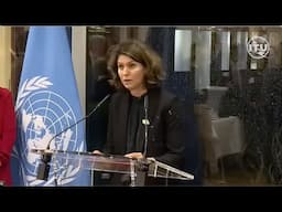 Christina Kitsos, Mayor, City of Geneva speaking at the Diplomatic New Year Reception