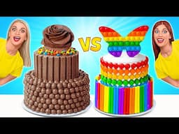 Rainbow vs Black and White Challenge | Crazy Challenge by Multi DO Food