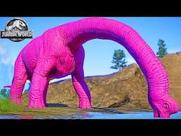 Jurassic World Evolution - Dinosaurs Battle Brachiosaurus And Other Dinosaur Fight