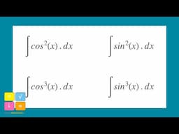 How to Integrate Powers of Sine and Cosine - Even and Odd Powers - video 1