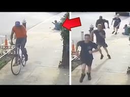 Brute On Bike Punches 60-Year-Old Woman, 4 Firefighters Make Him Regret it