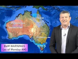 Australia: WA Cyclone risk, severe thunderstorms SE, temp changes in south