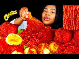 ASMR MUKBANG HOT CHEETOS LOBSTER CHEESY FIRE NOODLES COOKING & EATING SOUNDS | MUKBANG | ASMR EATING