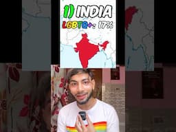 Country with Most LGBTQ People 🏳️‍🌈🏳️‍🌈| india?? #lgbtq #gayprem #gay #bisexual #lesbian #trans